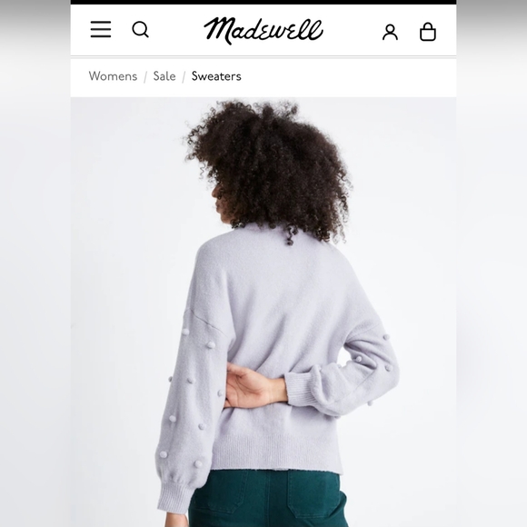 Madewell Brockton Sweater XS Purple Bobble - Picture 3 of 11
